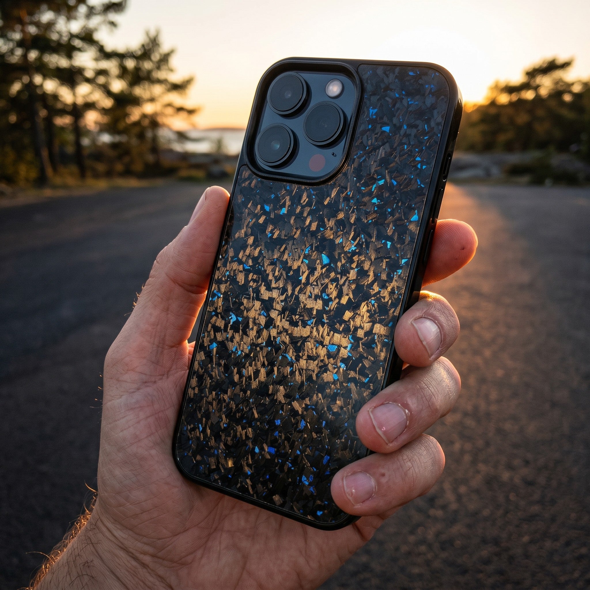 VORN Fragment Blue Forged Carbon Case